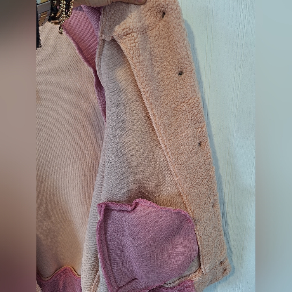 NWT Universal Thread Pink Colorblock Sherpa Bomber Jacket - Picture 12 of 14